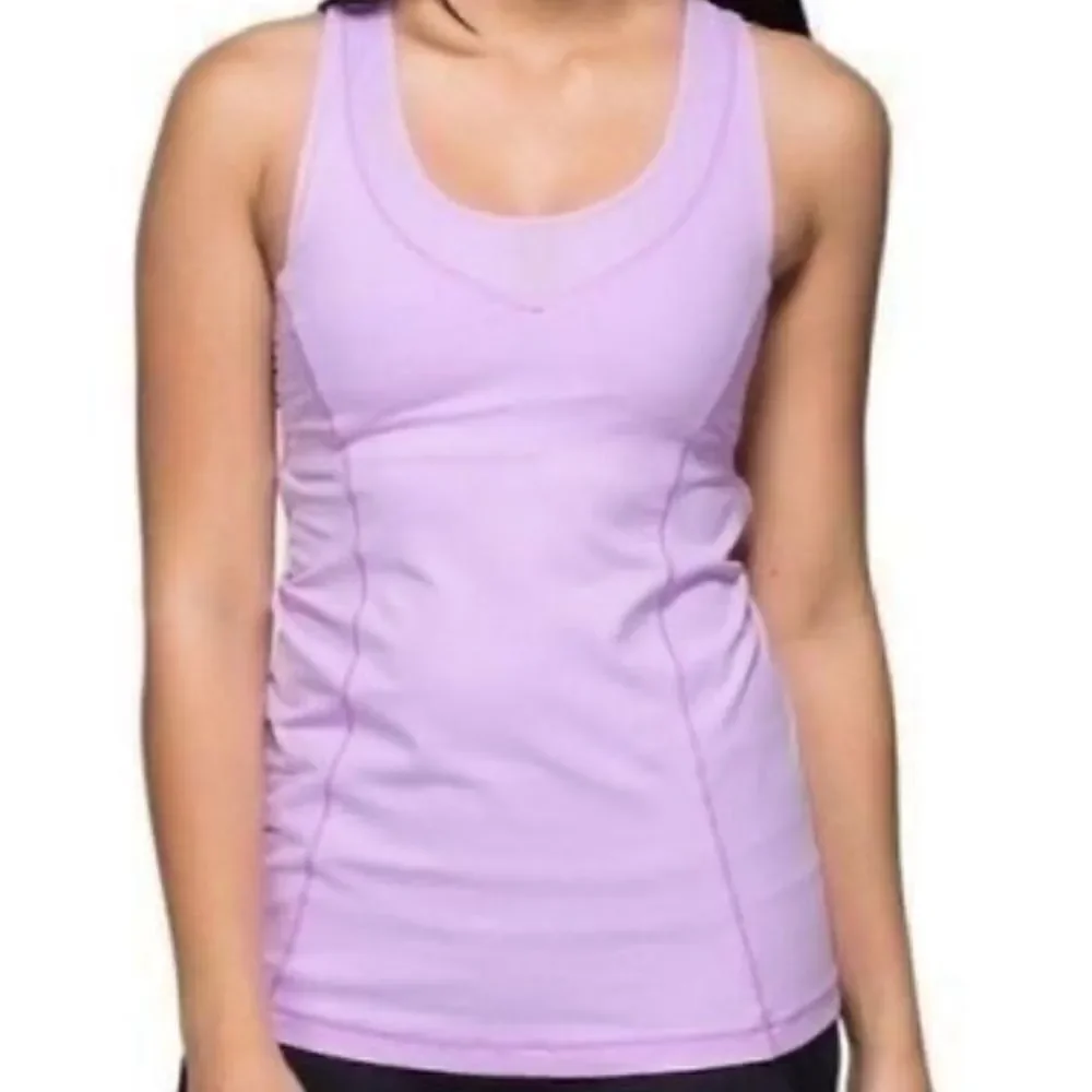 Lululemon tone it tank top pretty purple size 6